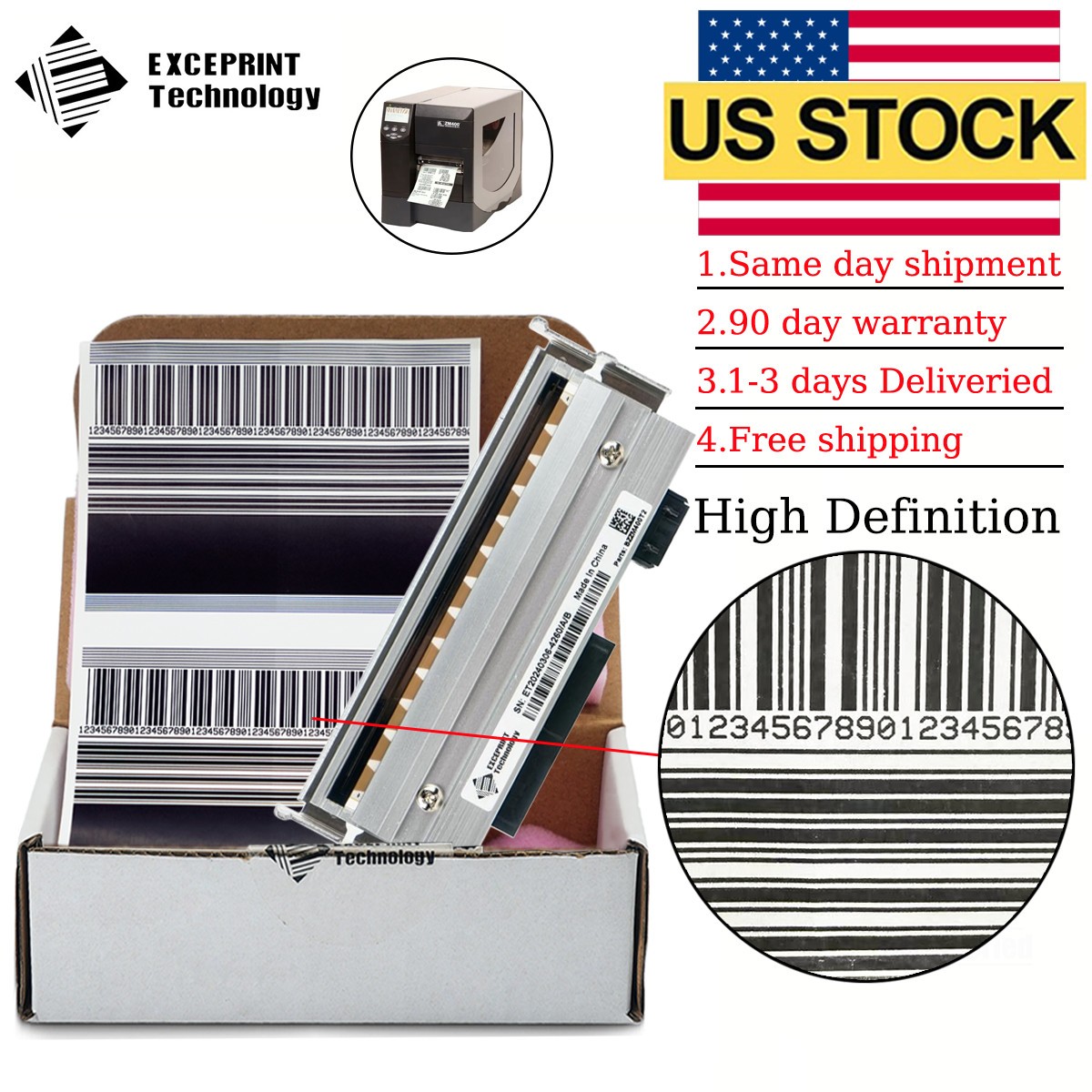 Printhead for Zebra ZM400 Printer – 203dpi Print Head 79800M NEW STOCK