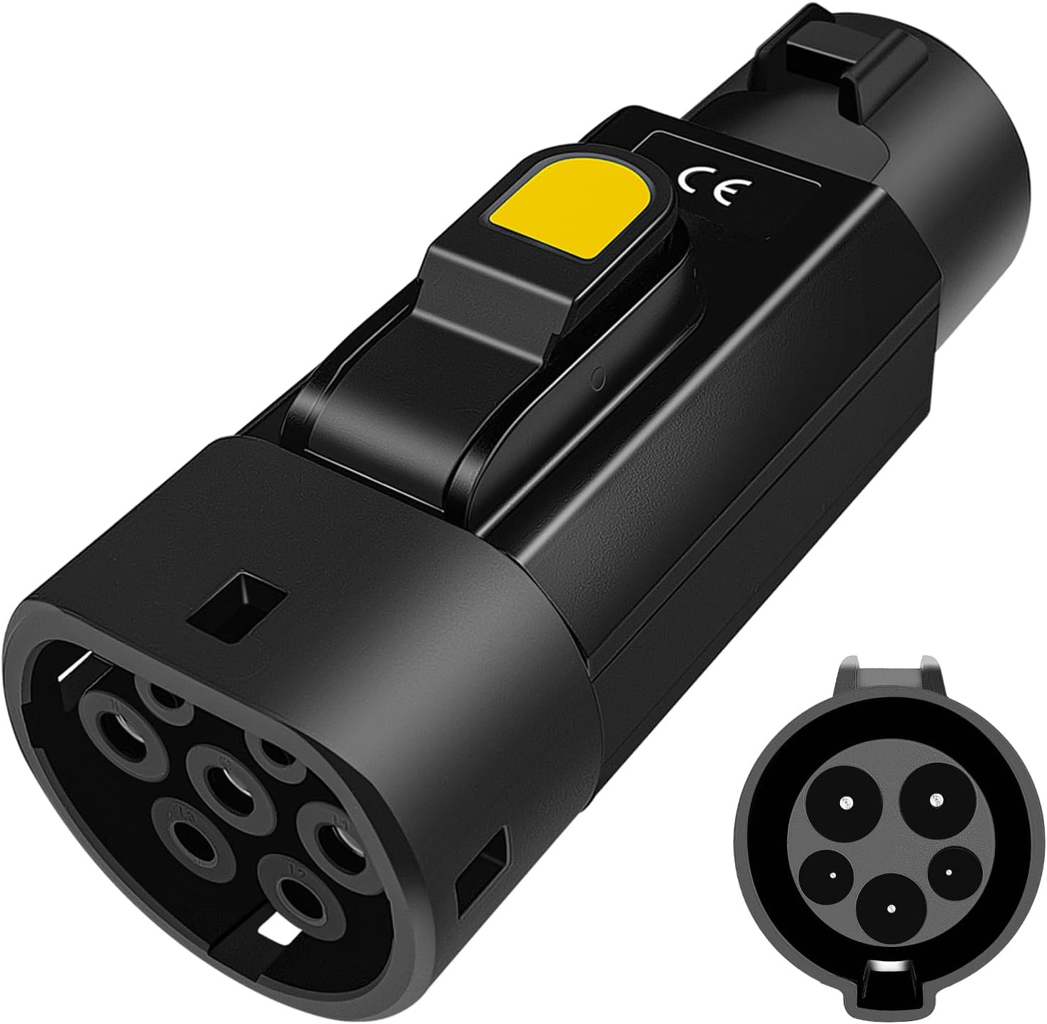 Type 1 to Type 2 EV Charging Adapter 32A 7KW SAE J1772 Charger to IEC 62196 Elec