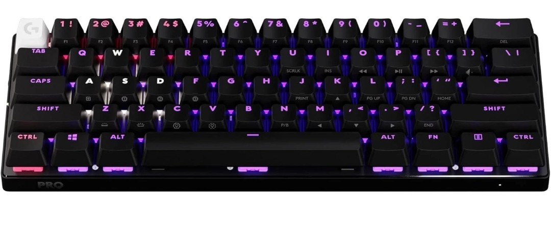 Logitech G PRO X 60 Lightspeed Wireless Gaming Keyboard Tactile Switches Black