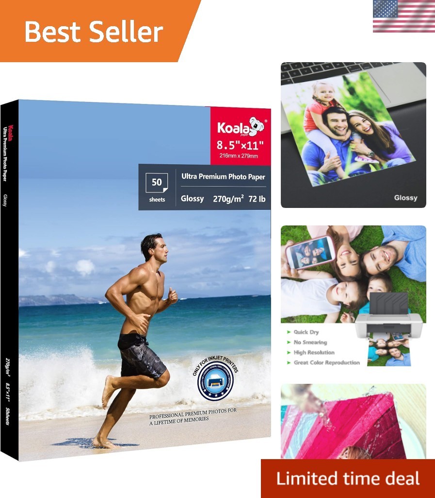 Koala Ultra Photo Paper 8.5×11 In Glossy Photo Printer Paper for Inkjet Prin…