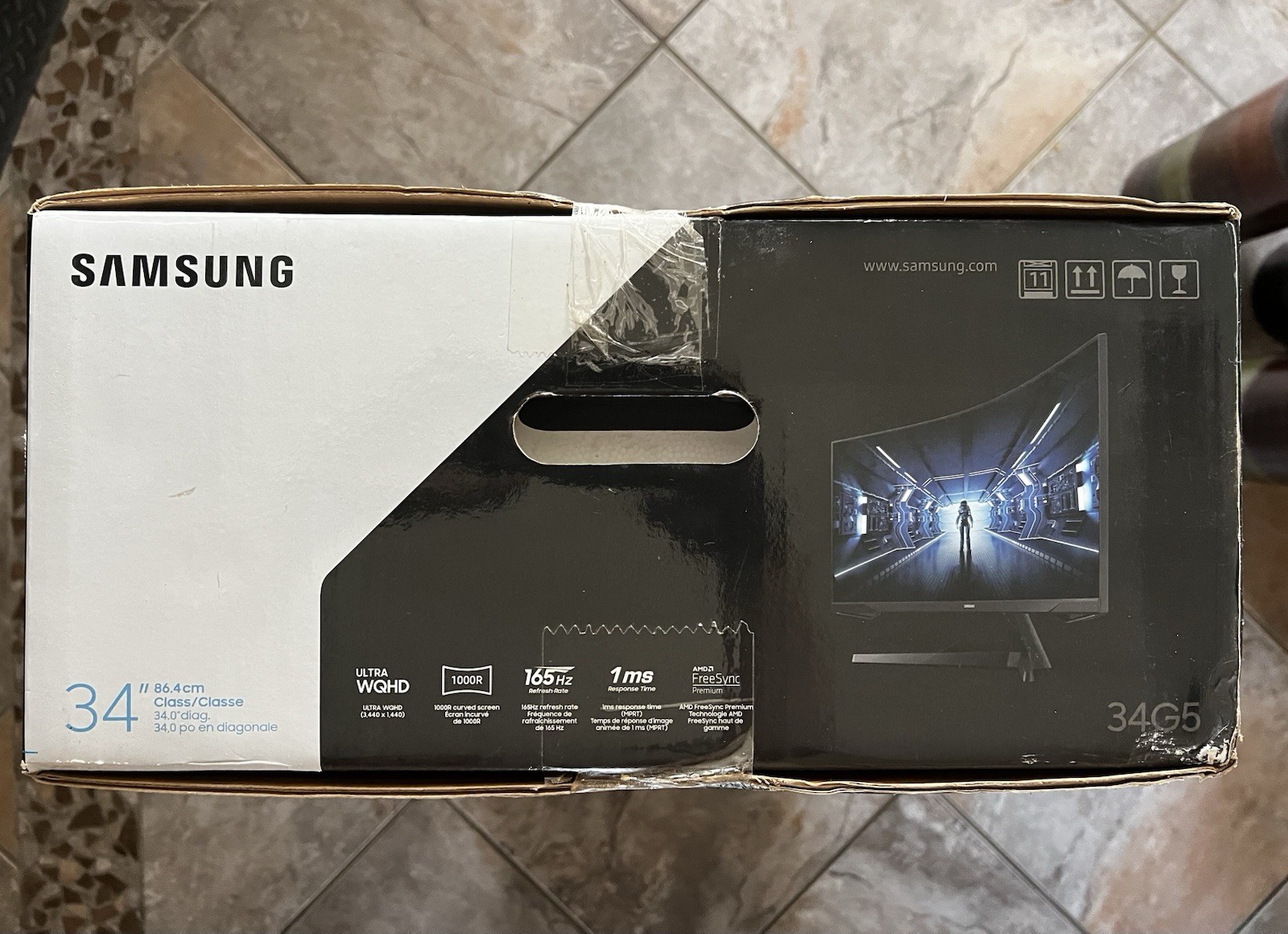 Samsung Odyssey G5 34″ Curved 3440×1440 VA 165Hz 1ms Monitor C34G55TWDN