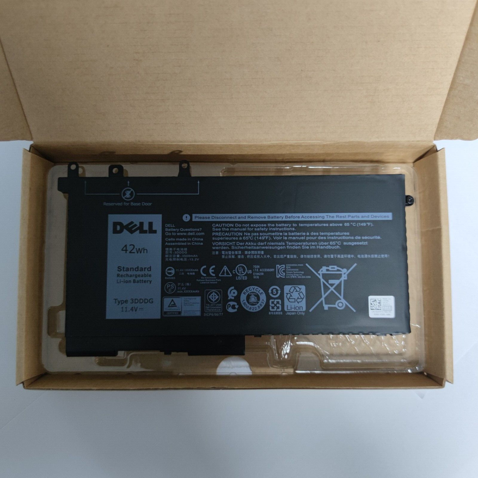 42Wh 3DDDG Genuine Battery Dell Latitude E5280 E5480 E5580 5490 5590 5495