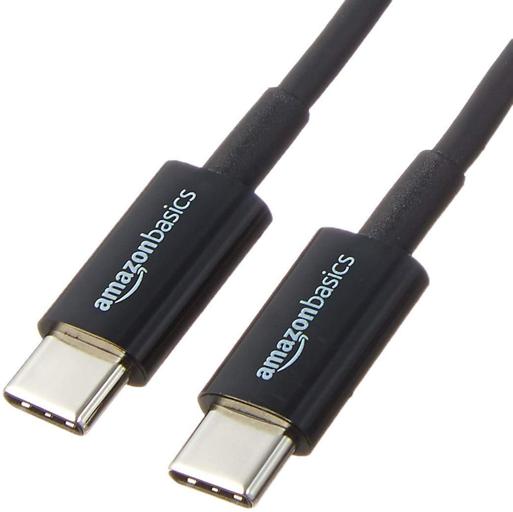 Amazon Basics USB-C to 2.0 Fast Charging Cable, 480Mbps 3-Foot, Black