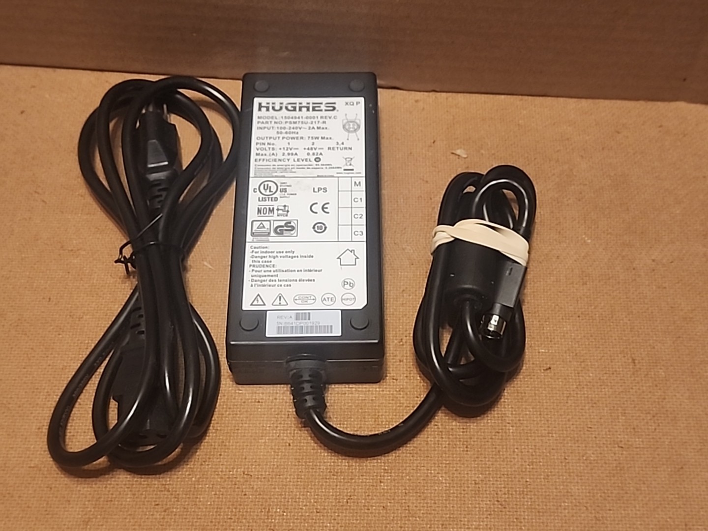 Genuine Hughes Power Adapter PSM75U-217-R Model 1504941-0001 XQ P -FAST SHIPPING