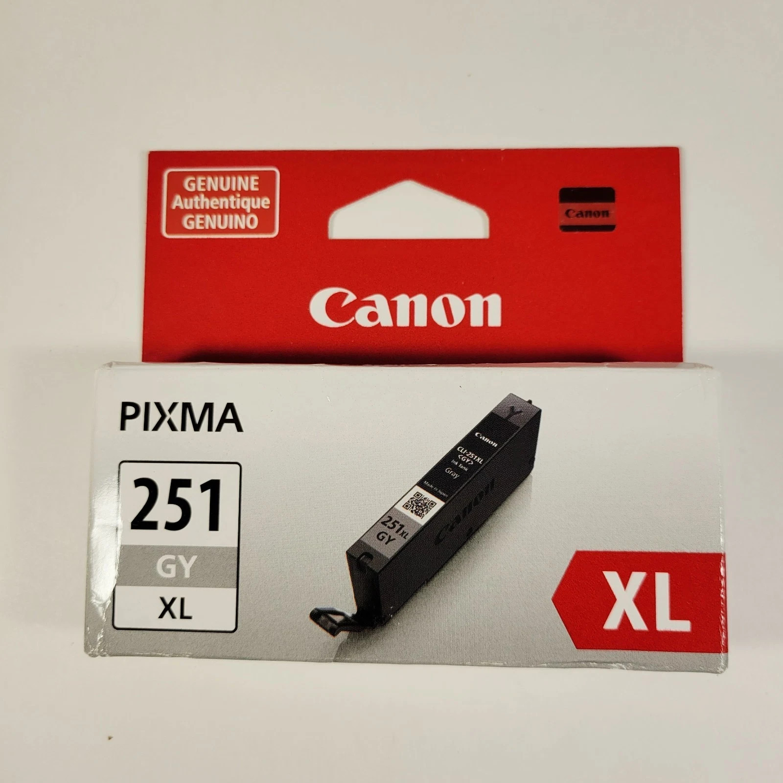 NEW IN BOX GENUINE CANON CLI-251GY XL 251 GY GRAY GREY PIXMA INK CARTRIDGE TANK