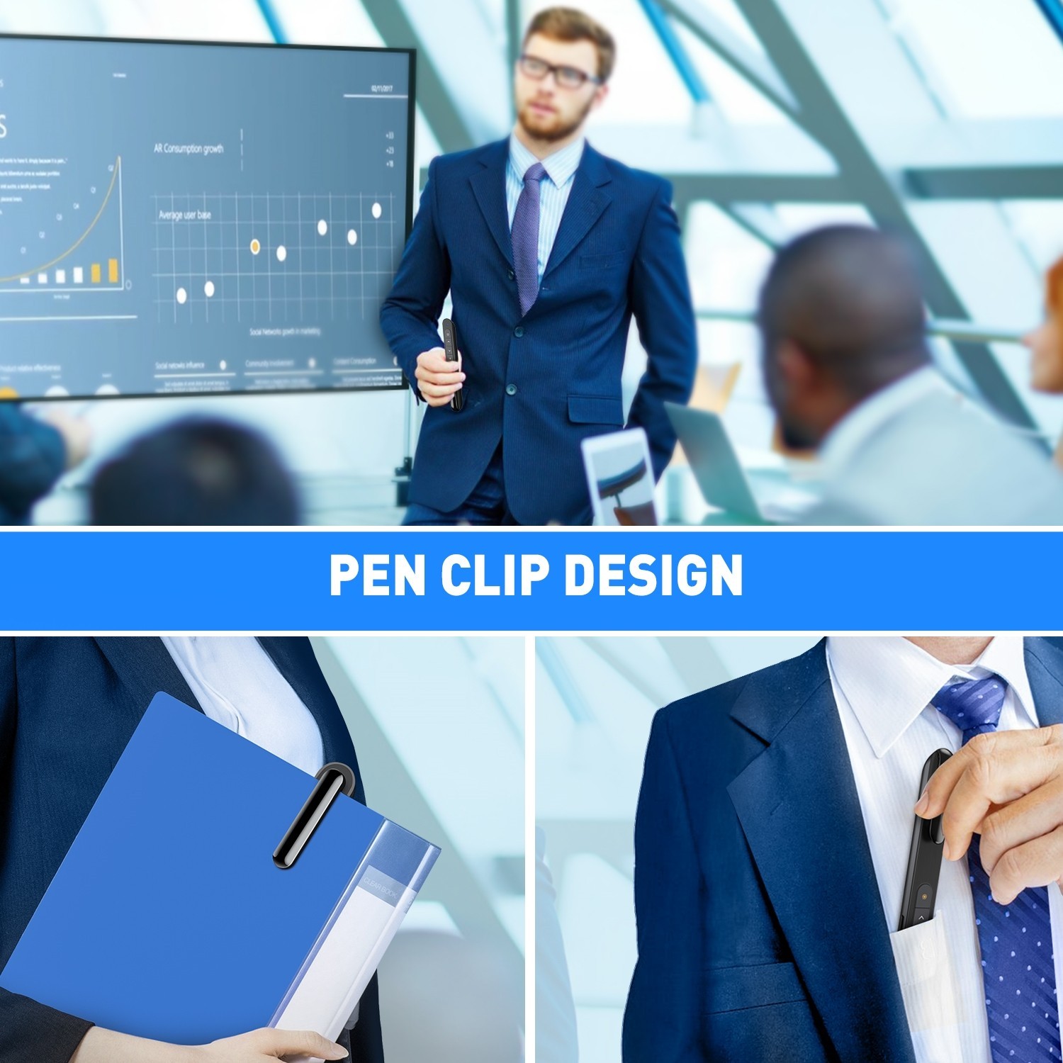 Presentation Wireless Presenter Remote USB Powerpoint Laser Pointer Clicker