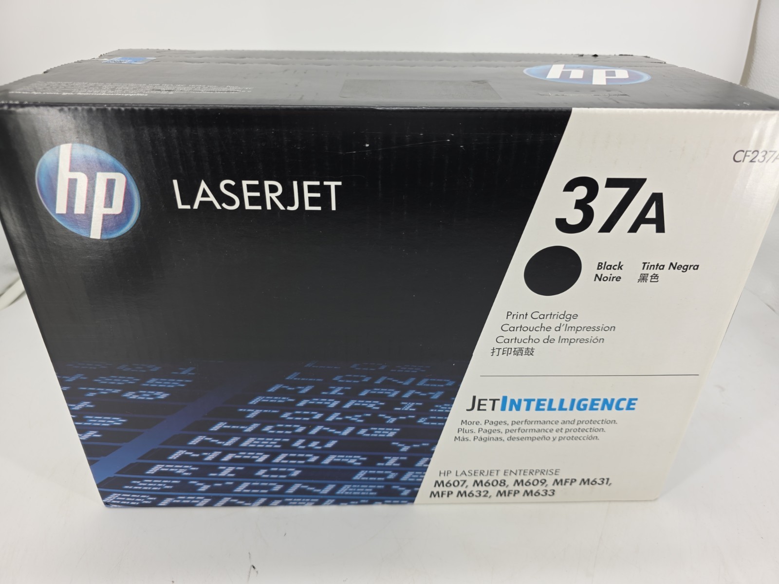 HP 37A CF237A Black Toner Cartridge Genuine OEM New Sealed Retail Box