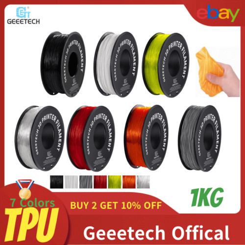 Geeetech 3D Printer TPU Filament 1kg 1.75mm For 3D Printer Consumables US
