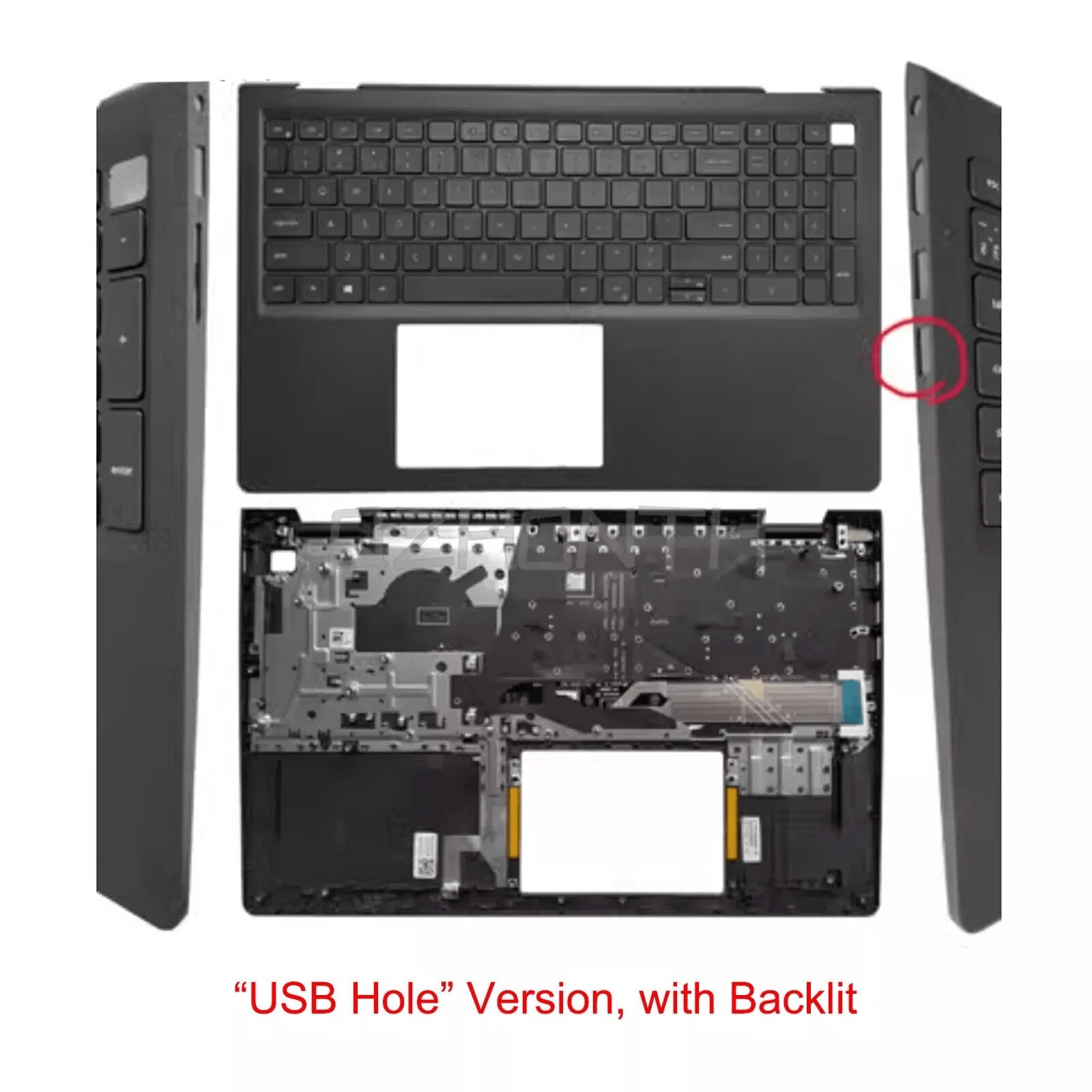 NEW For Dell Inspiron 15 3510 3511 3515 3520 Palmrest/ Backlit Keyboard 15.6 USB