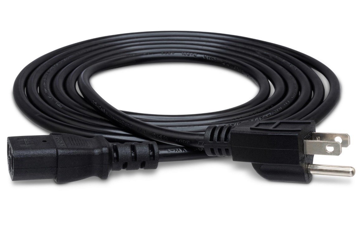 14 AWG, IEC C13 to NEMA 5-15P Universal Power Cable 6 Feet