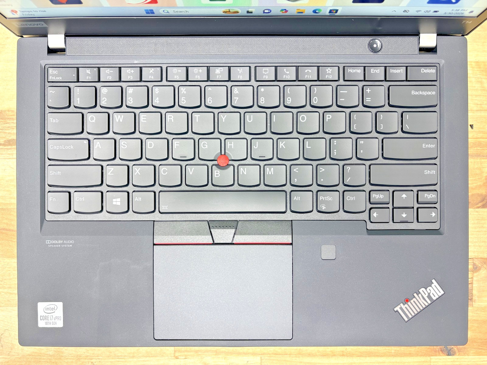 Lenovo ThinkPad T14 Gen 1 Intel i7-10th 1.80GHz 32GB RAM 512GB SSD Win 11 Pro*