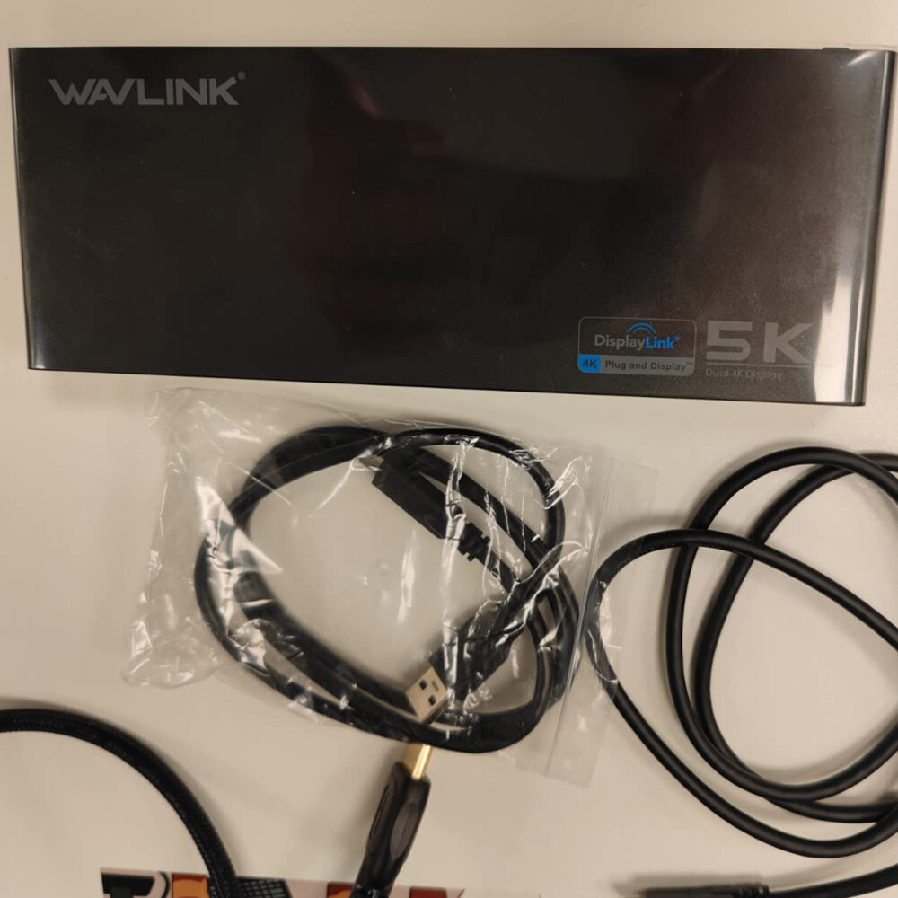 WAVLINK Dual HDMI Dual DP DisplayLink Docking Station USB C Hub RJ45 6*USB 3.0