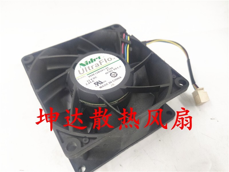 Nidec 8038 12V 2.84A V80E12BUA7-07 8cm High airflow violent cooling fan
