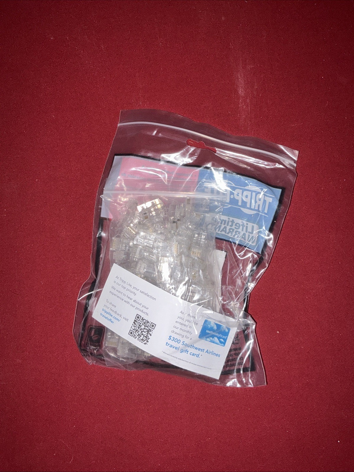 Tripp Lite Cat6 RJ45 Pass-Through UTP Modular Plug, 100 Pack (n232-100-utp)