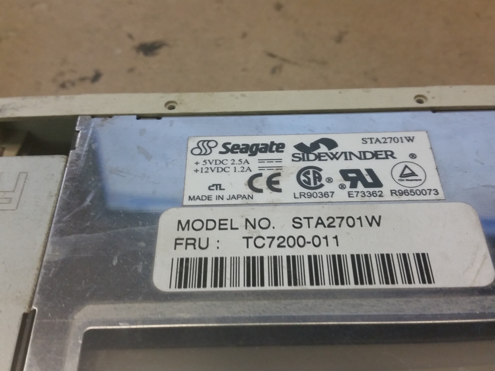 Seagate STA2701W AIT1 35/70GB SideWinder Advanced Intelligent Tape Drive SCSI