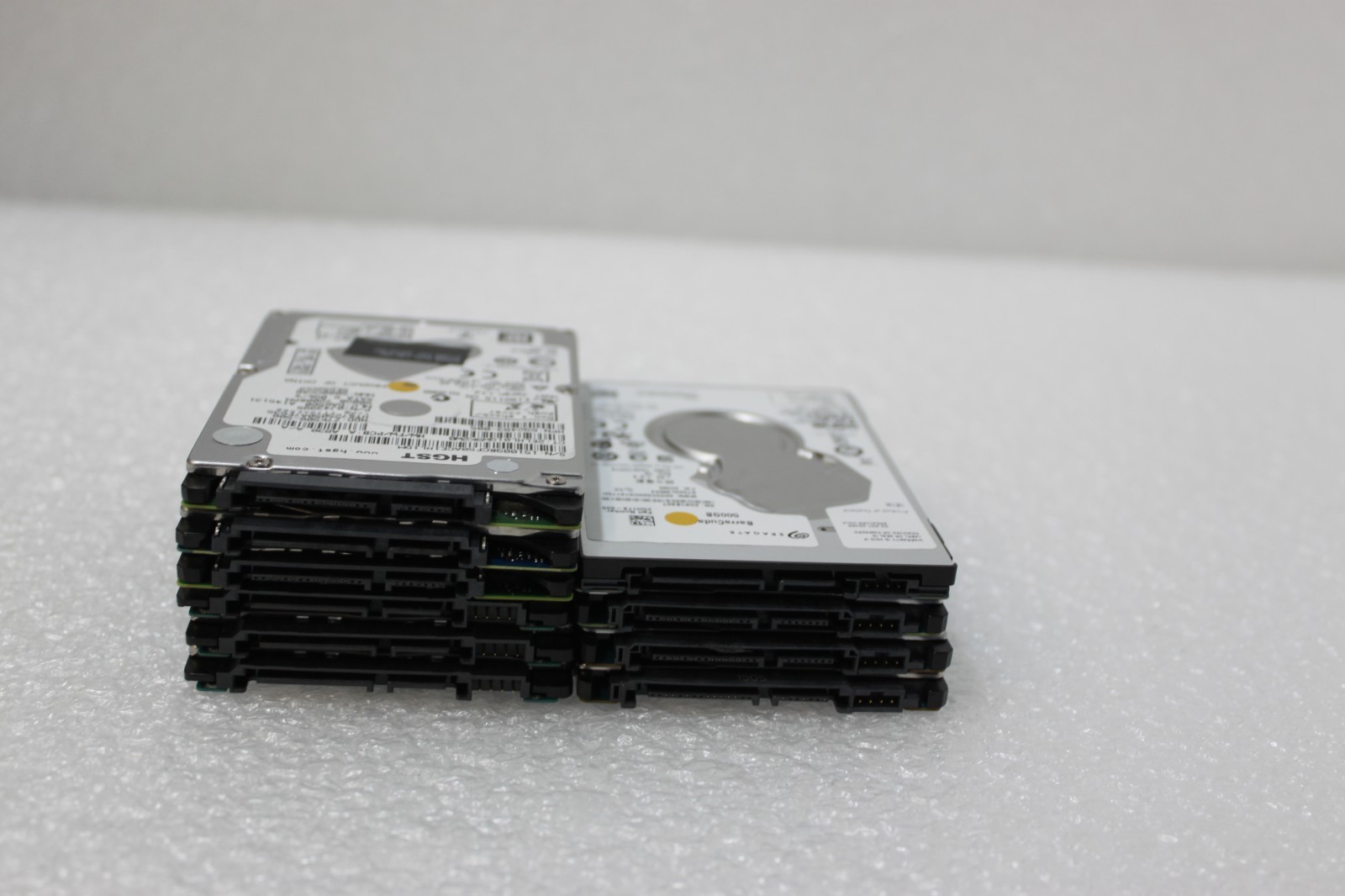 Lot of 10 500GB SATA desktop / laptop hard drive 2.5 inches Mixed Brand