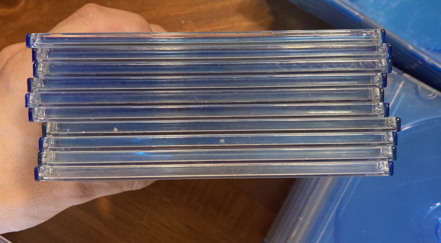 Lot of 50 Slim Blue CD DVD Blu-ray Jewel Cases – Replacement Storage | USED