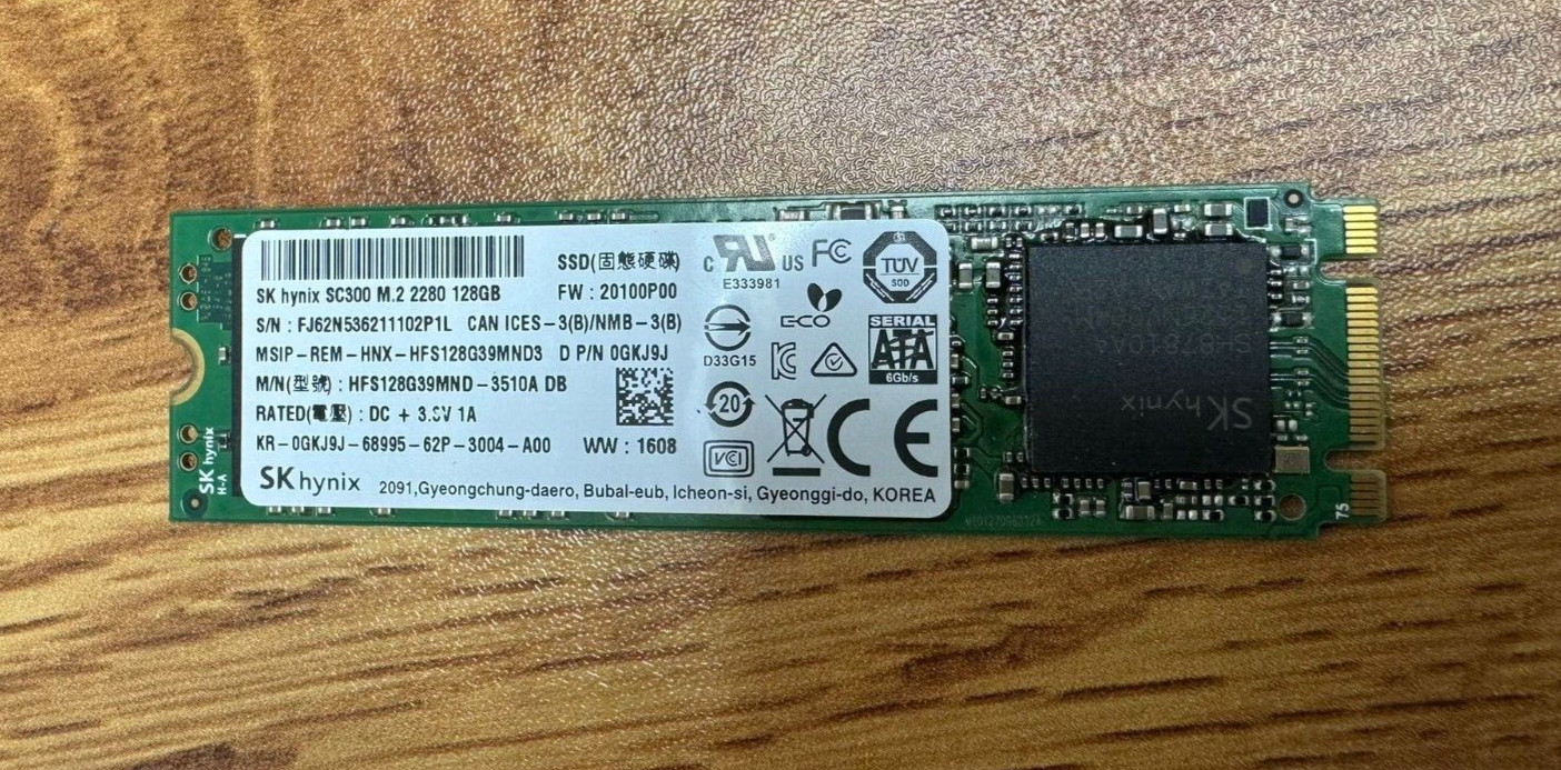 128GB SSD M.2 2280 SATA Solid State Drive, Major Brands, Samsung, LiteON, SK, WD