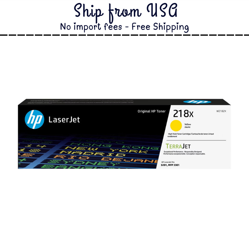 HP 218X High Yield Yellow Original LaserJet Toner Cartridge, ~2,500 pages