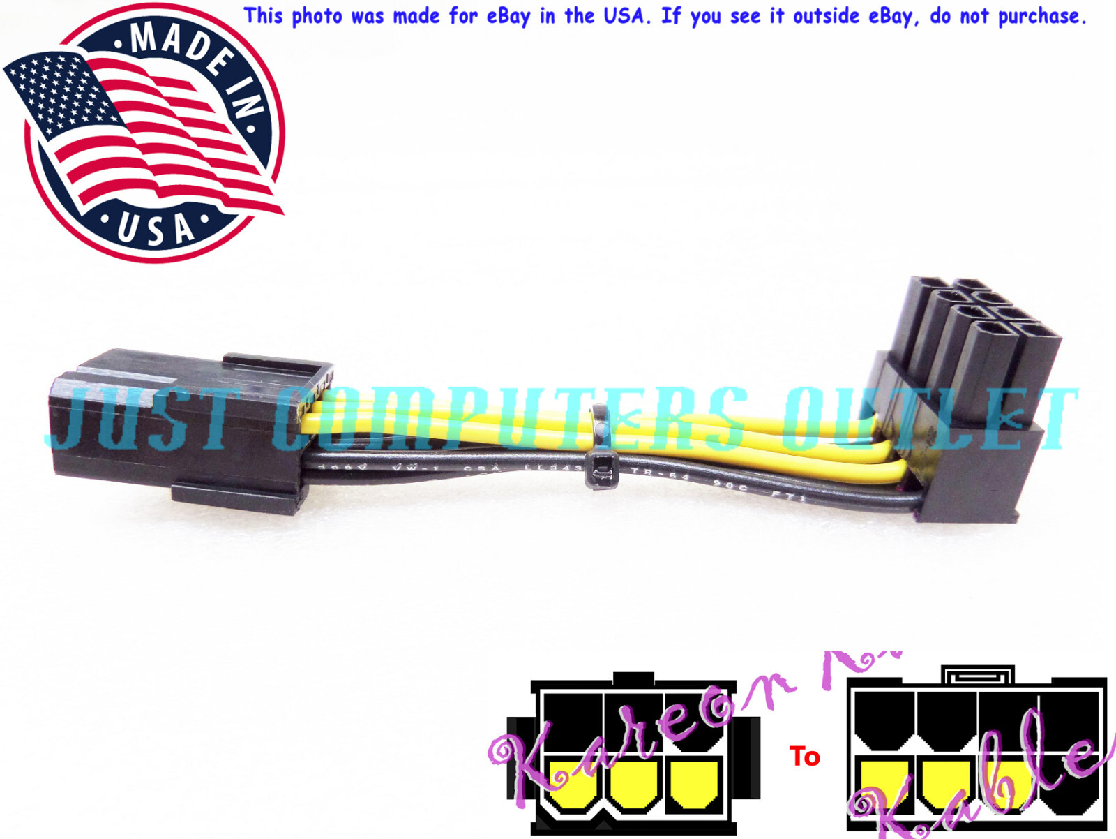 🔥 (11mm) Low Profile Female 6pin to 90° 8-Pin Male PCI-E Power Cable Adapter