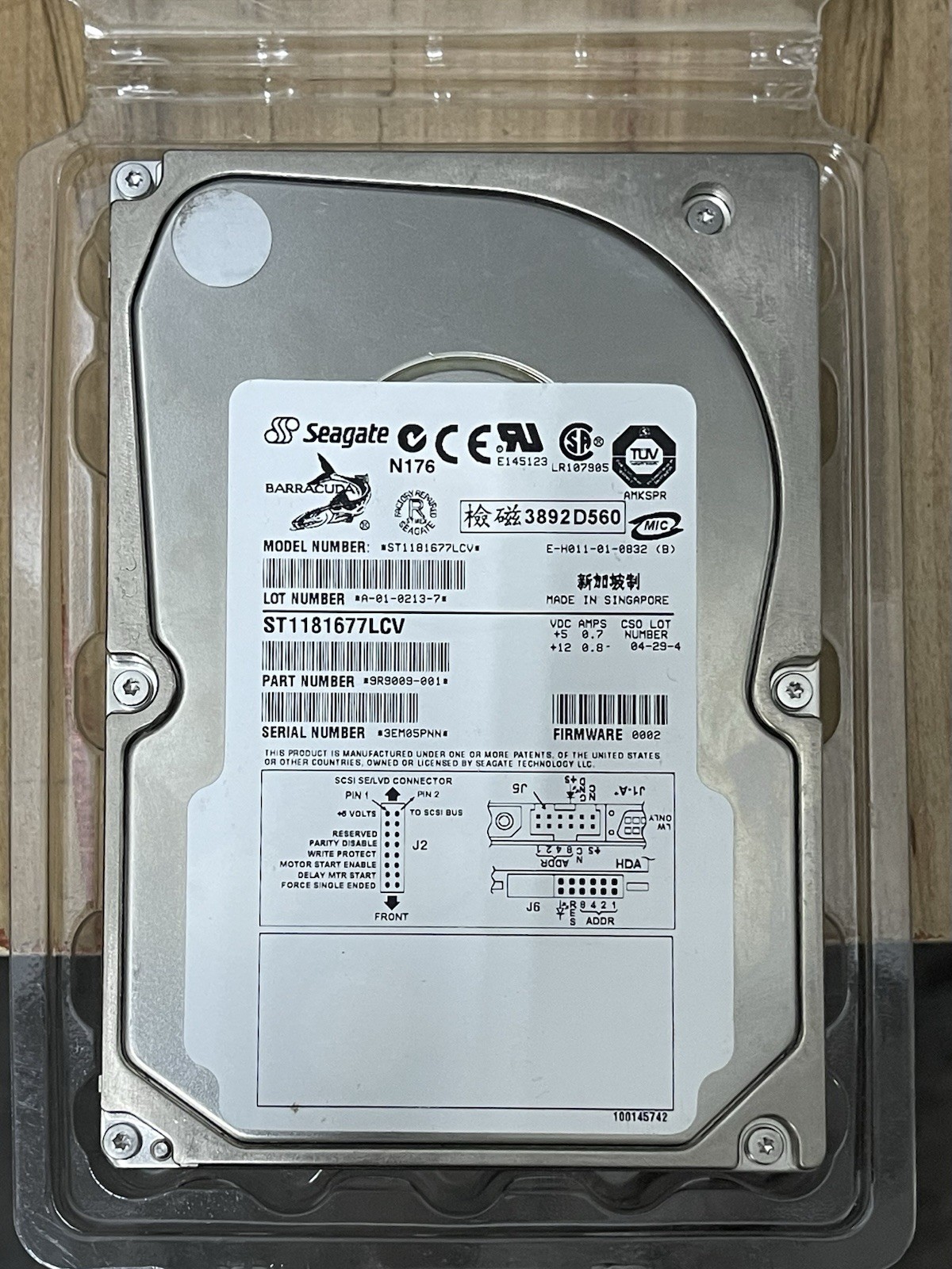 Seagate Barracuda 180 ST1181677LCV Ultra160 SCSI HDD