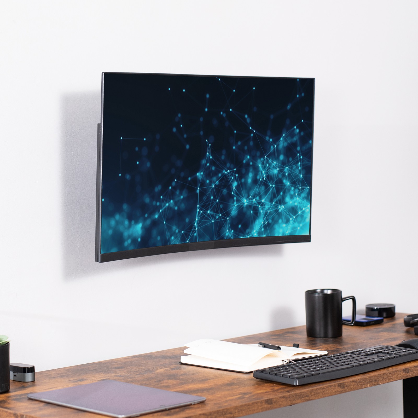 VIVO Height Adjustable 17″ to 32″ VESA Monitor Wall Mount Bracket for 1 Screen