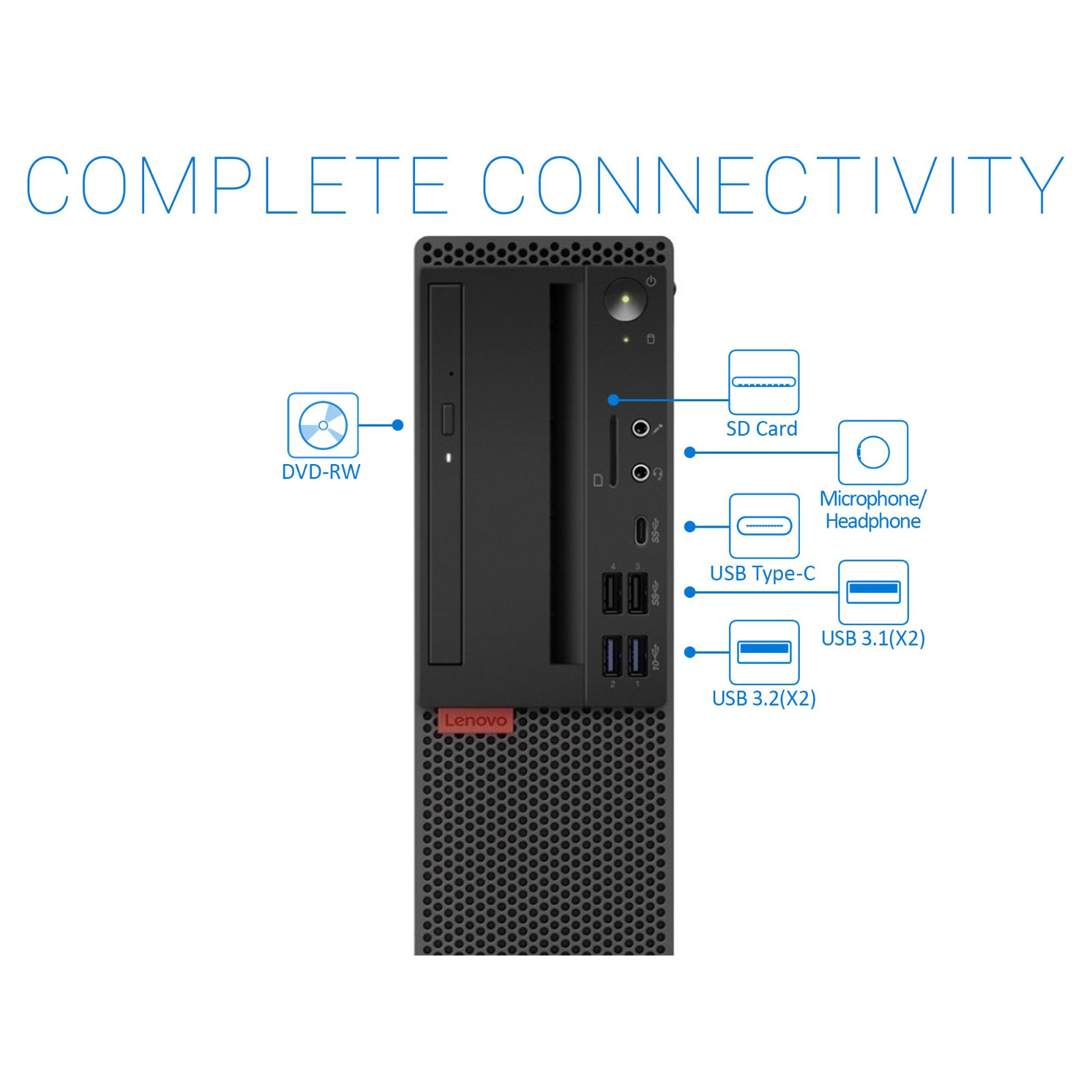 Fast Lenovo M725s SFF Desktop 8th Gen RYZEN 5 PRO 2400G Windows 11 WiFi ready