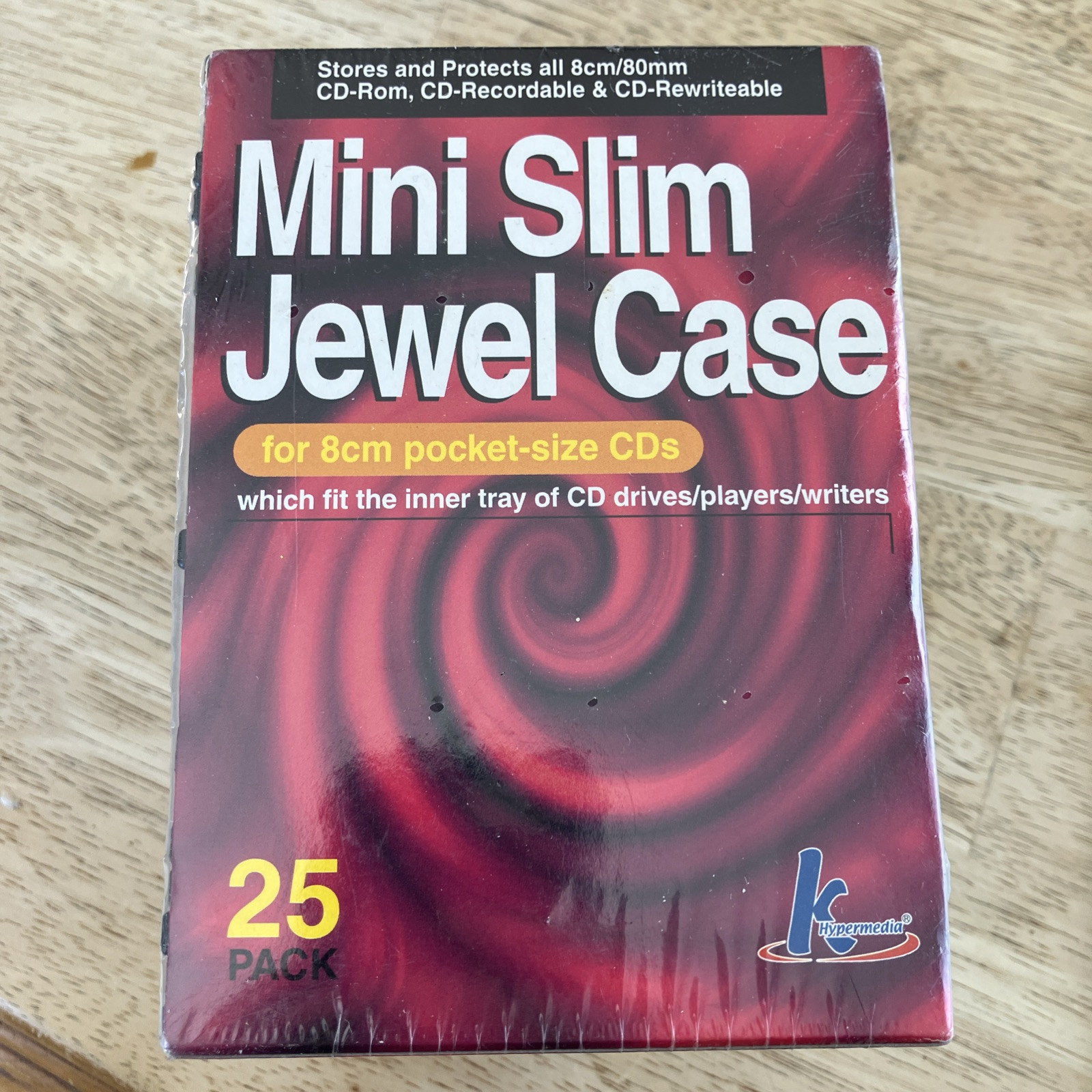 KHypermedia Slim Jewel Cases for 8-cm Mini CDs (25-Pack) Vintage New