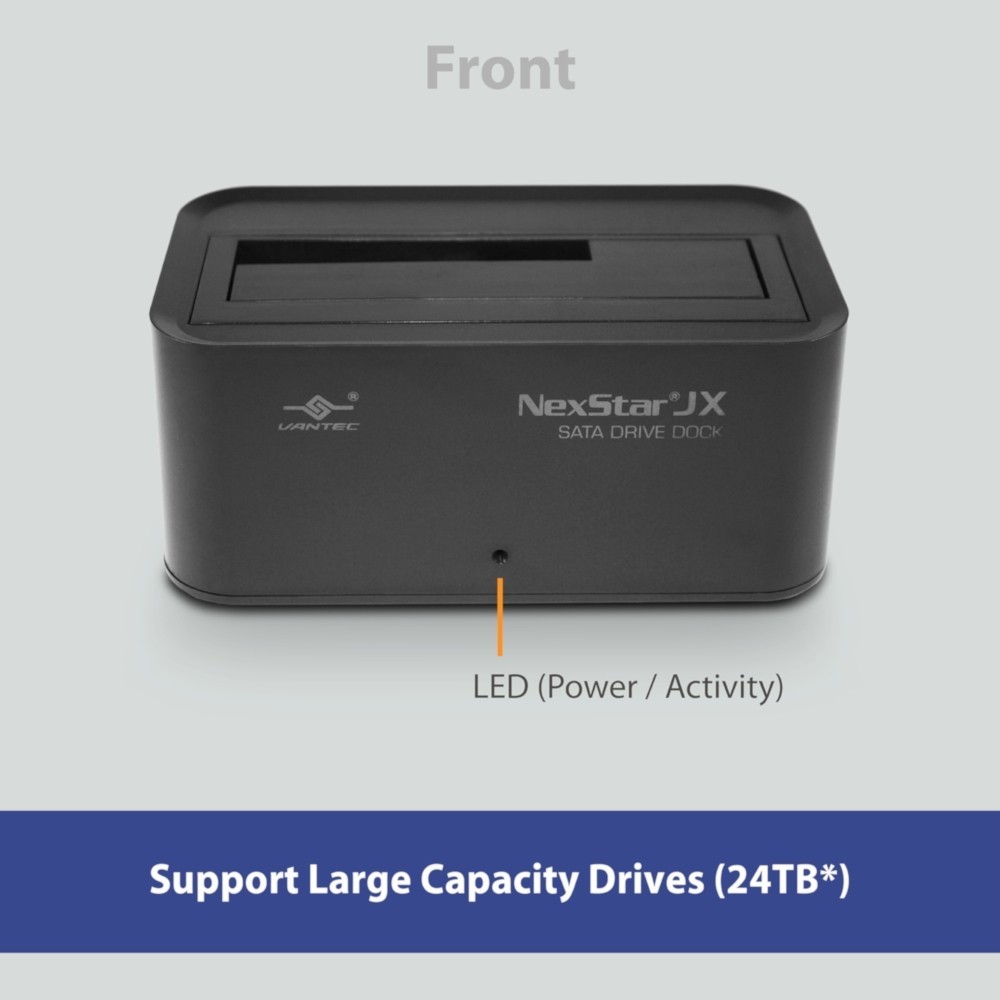 NexStar JX, USB 3.2 Gen2x1, USB C, Single Bay Storage Dock for SATA Drive