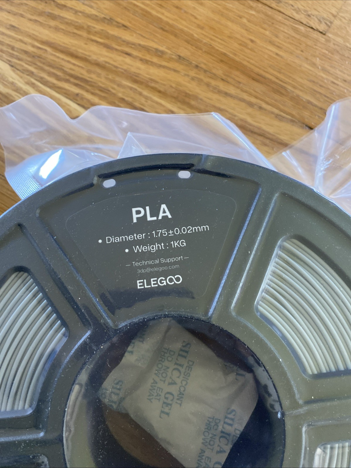 New! ELEGOO Grey PLA 1.75mm 3D Printer Filament 1kg Sealed!