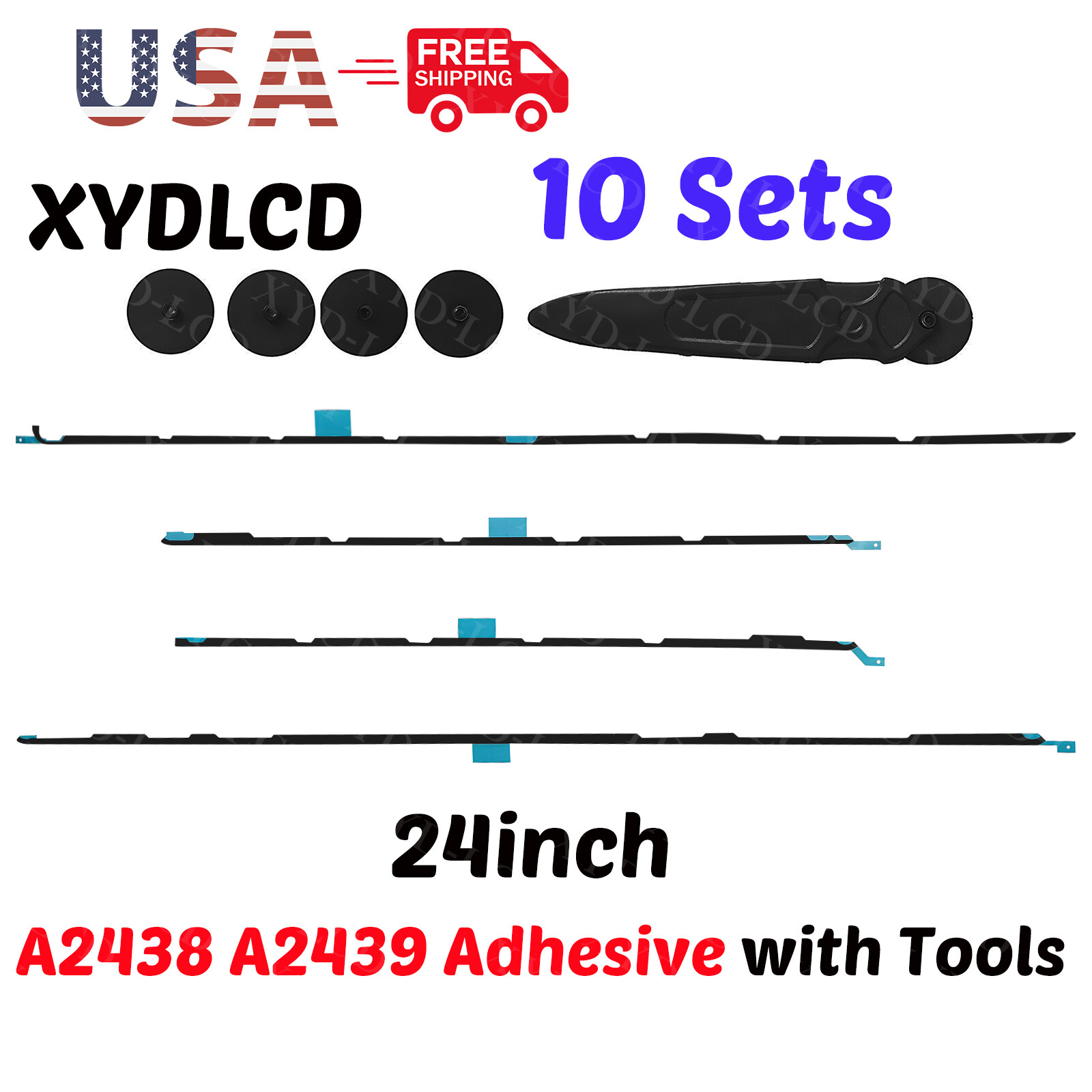 10Sets 076-00499 LCD Display Adhesive Refill Kit for iMac 24″ 2021 A2438 A2439
