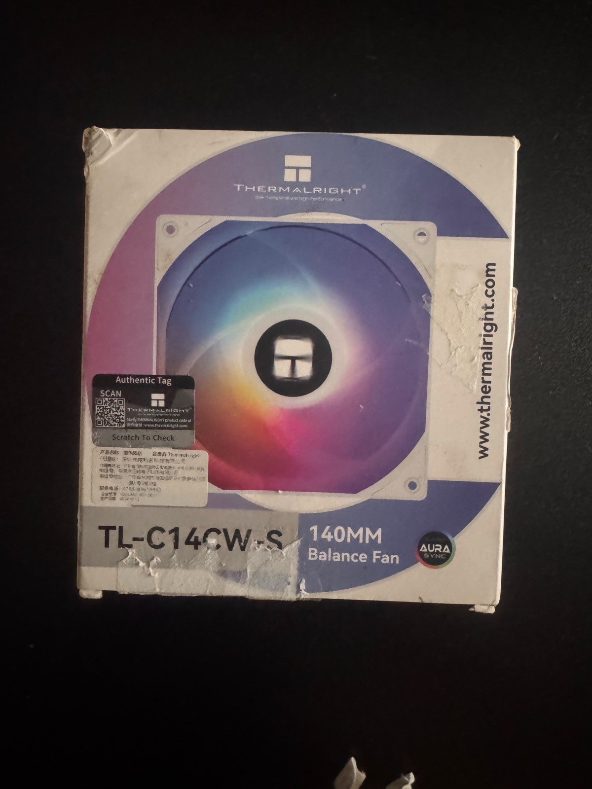 Thermalright TL-C14CW-S 140mm White ARGB PWM Case Fan 4-Pin 1500RPM