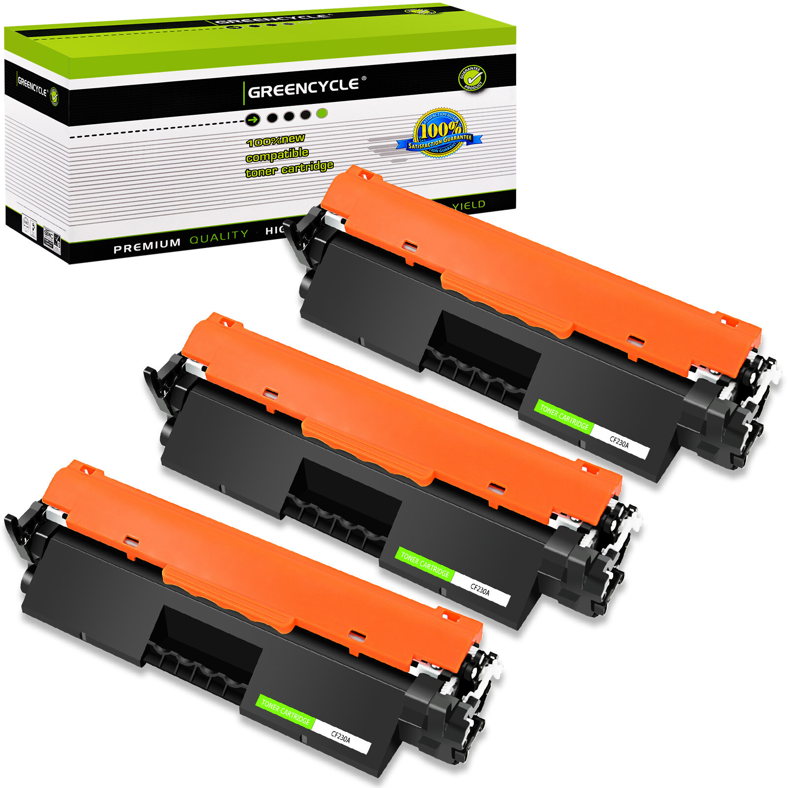 3PK CF230A 30A Toner Cartridges For HP Laserjet Pro M203d M203dn M203dw Printer