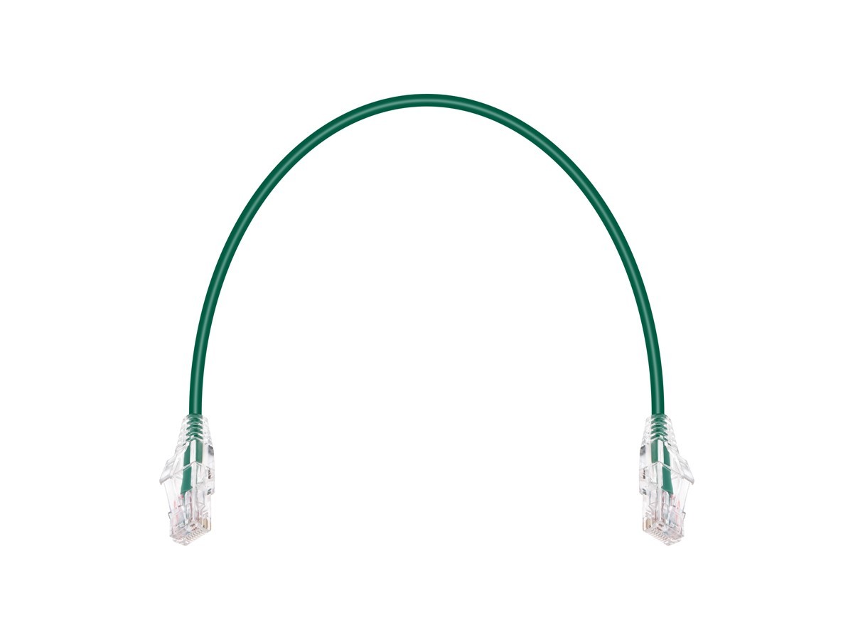 Monoprice Cat6 Ethernet Patch Cable – 1 feet – Green | Snagless RJ45 Stranded