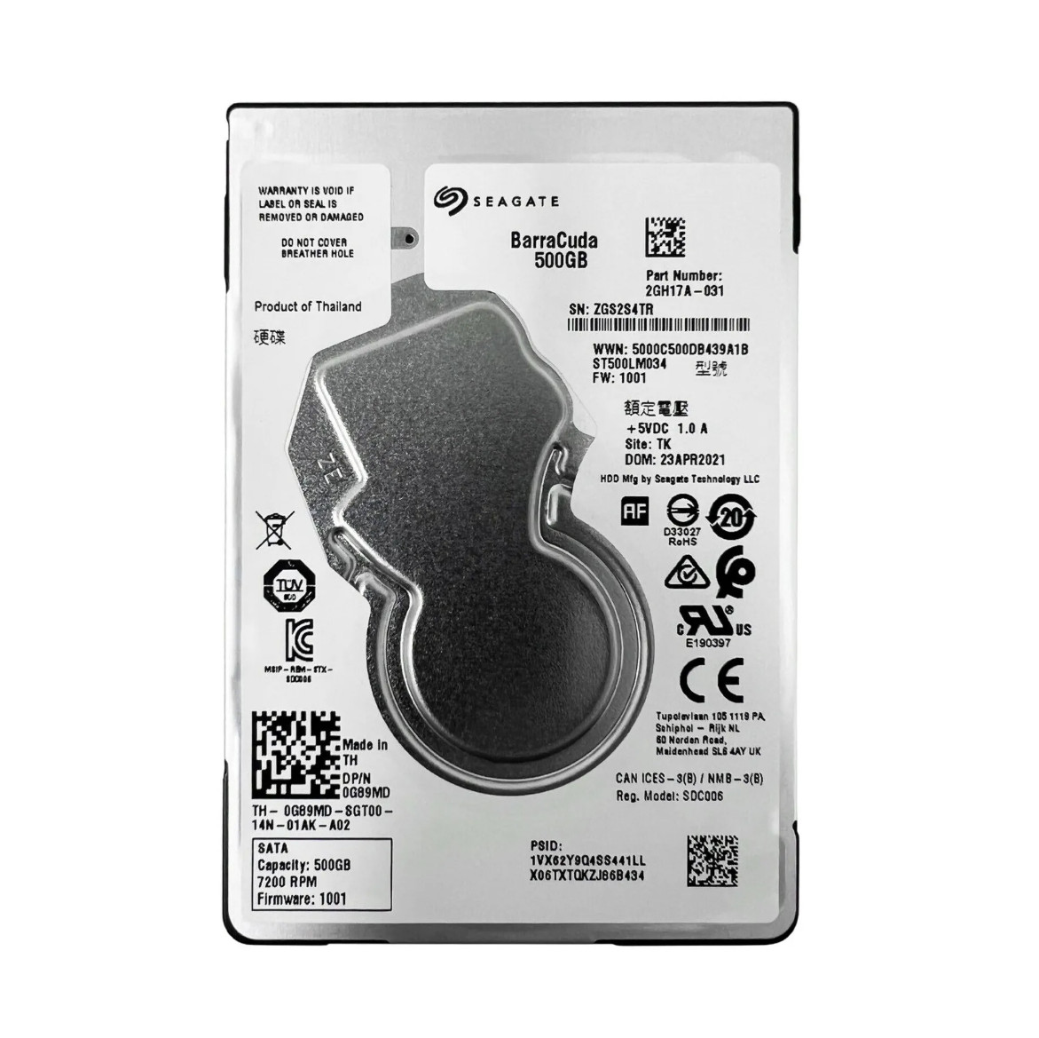 Seagate Barracuda Pro ST500LM034 500 GB SATA III 2.5 in Laptop Drive
