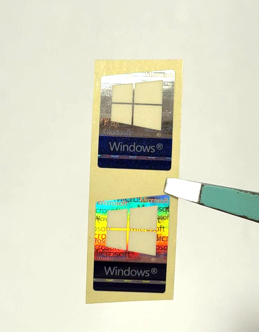 2x Windows 10 Operating System Color Shifting Sticker Badge Decal 16mm x 22mm