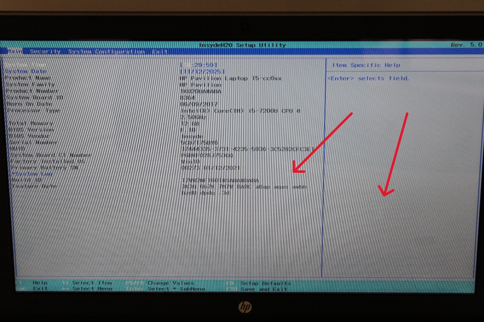 HP Pavilion 15-cc023cl Touch i5-7200U @ 2.5 GHz 12GB RAM No SSD No OS