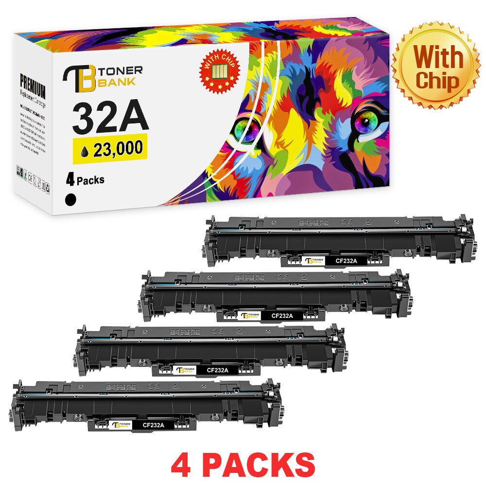 1-4PK Drum Compatible With HP 32A CF232A LaserJet Pro M203dw M203dn MFP M227sdn
