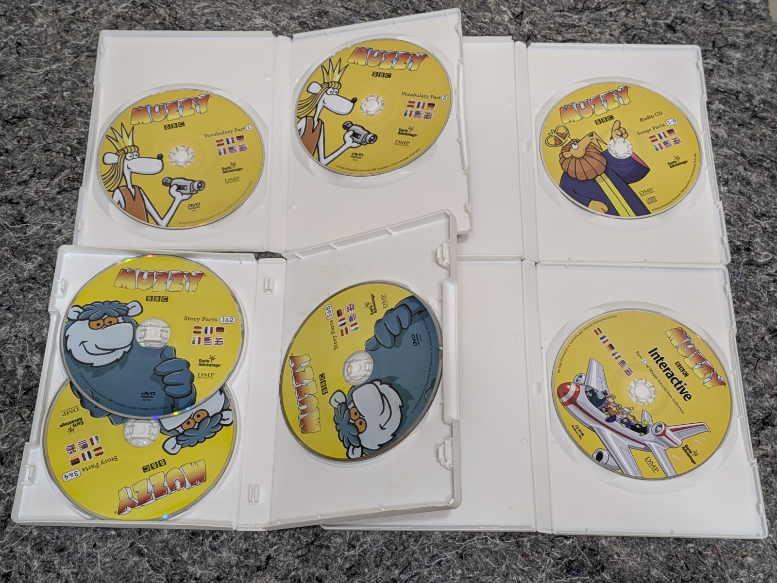 Muzzy BBC Tin Box Set Multi Language DVD CD PC Mac – 7 Discs Vocab Story Songs