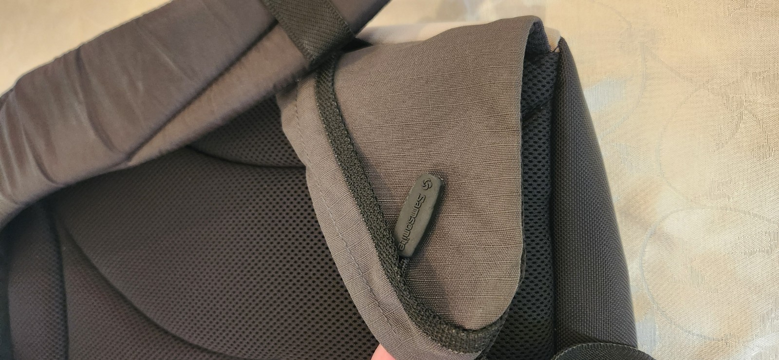 SAMSONITE Red Tan and Black Laptop Backpack with Waist Clasp