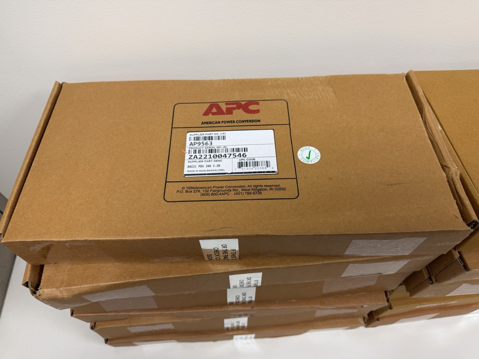 12 APC AP9563 Basic PDU Power Distribution Unit 20A 120V 5-Outlets Brown sealed