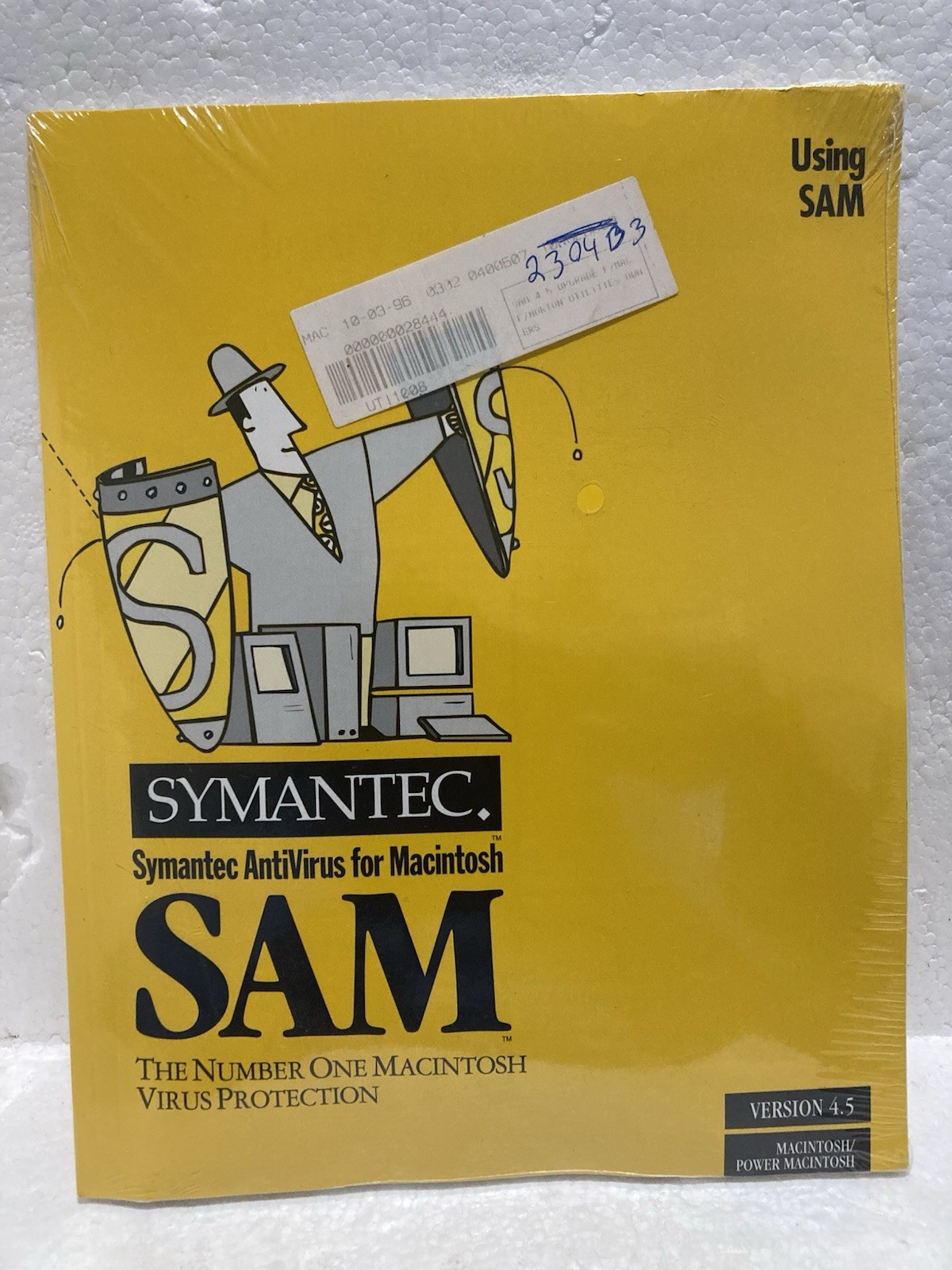 1996 Symantec AntiVirus for Macintosh (SAM) version 4.5 – 06-00-00523 New Sealed