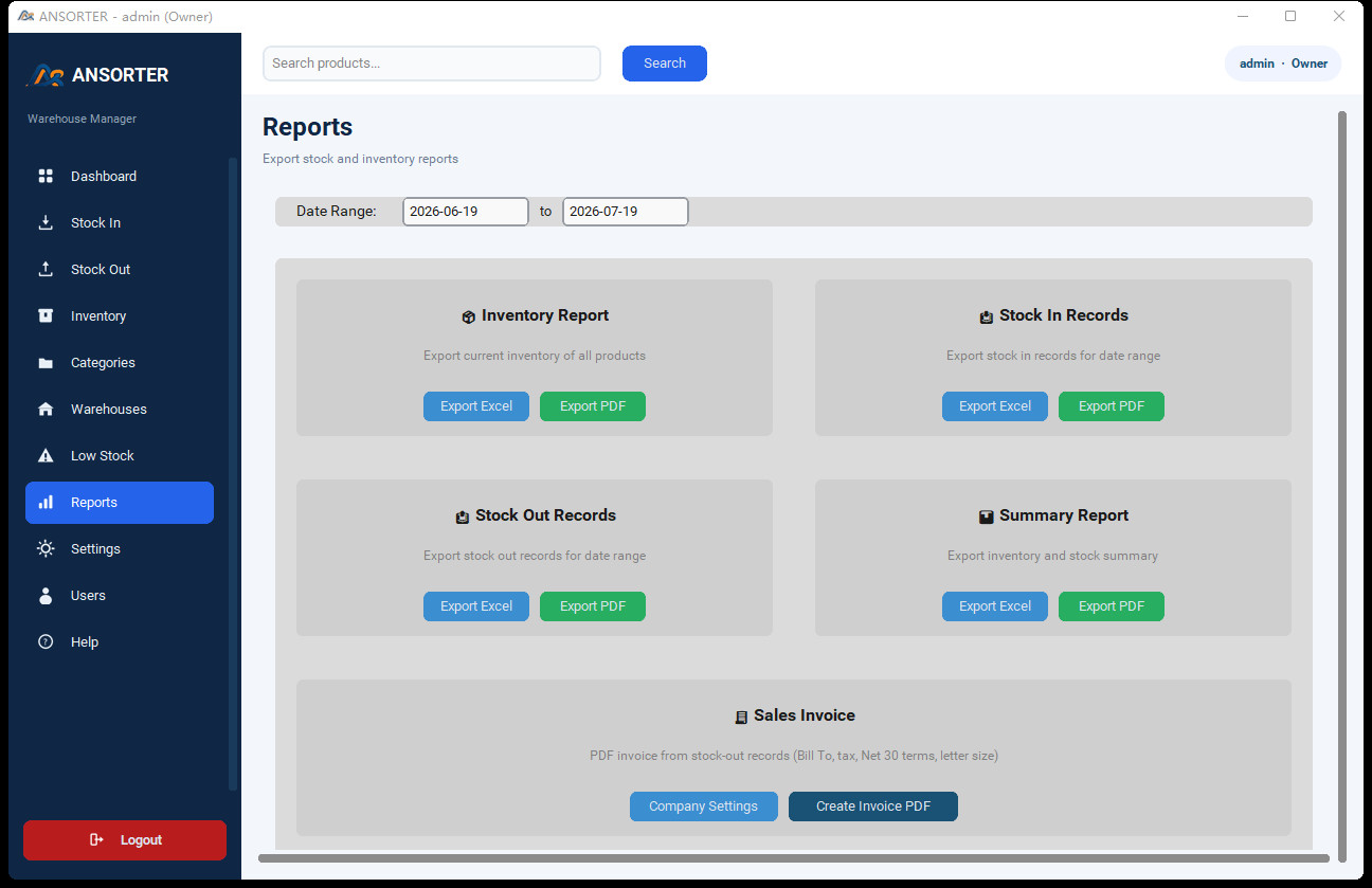 Easy to Use Warehouse Inventory Management Software for Windows – Stock In/Out