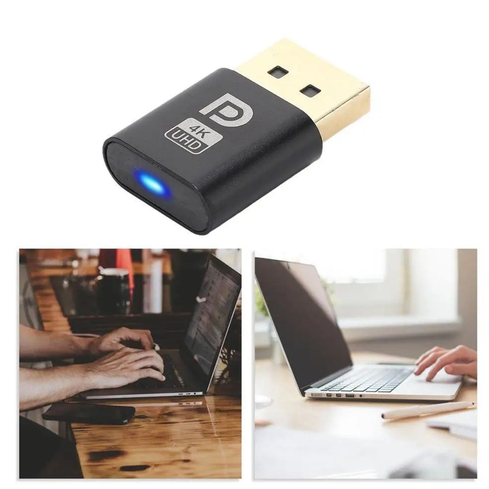 1PC 4K DP DisplayPort Dummy Plug – Virtual Display Adapter for PC Graphics Card