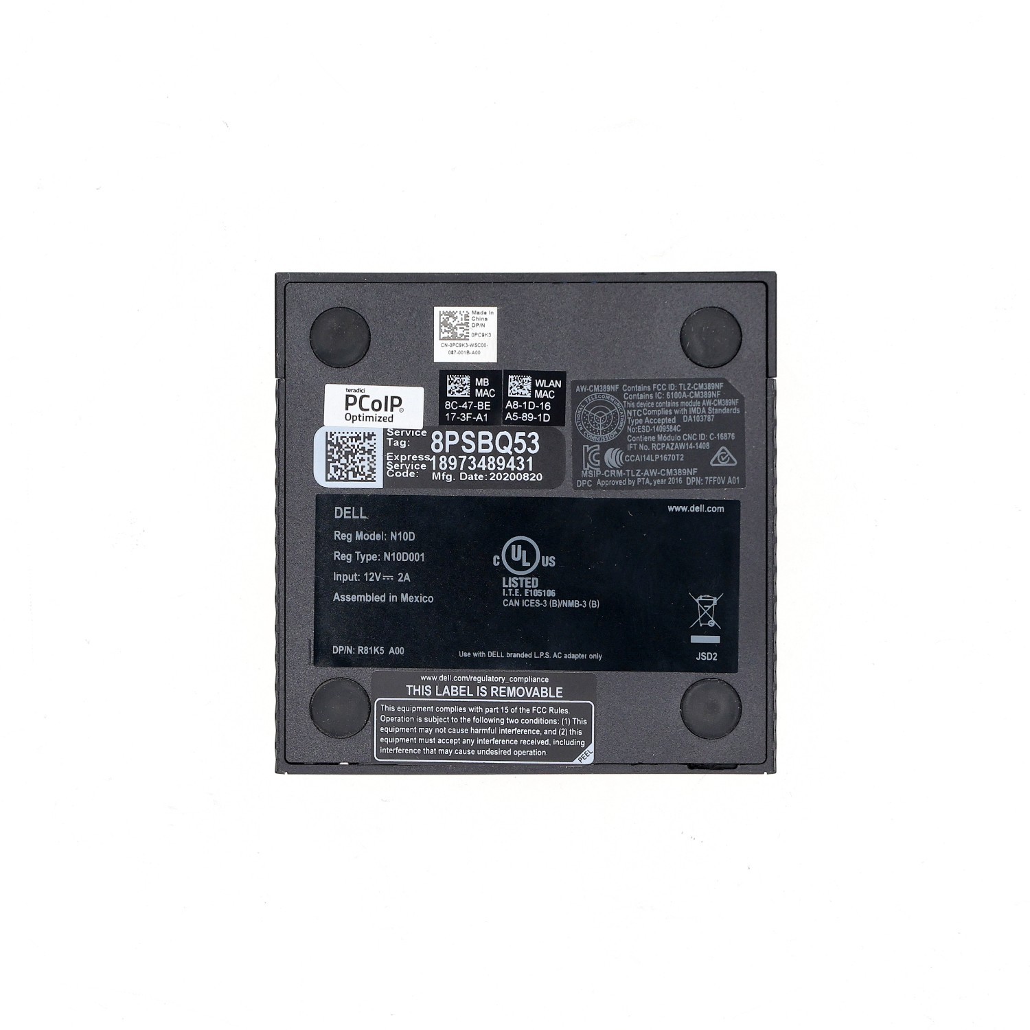 Dell Wyse 3040 Thin Client System Intel Atom x5 Z-8350 16GB eMMc
