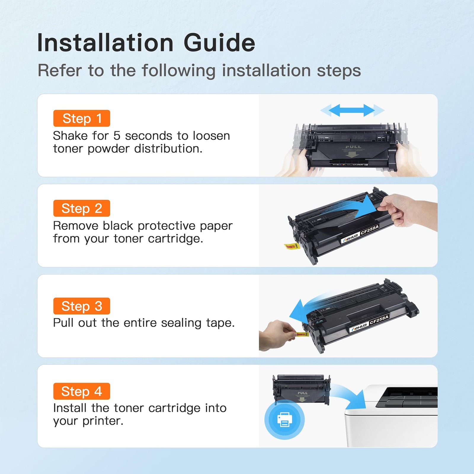 CF258A 58A Toner With Chip for HP LaserJet Pro M404 M404n M428dw MFP M428fdw