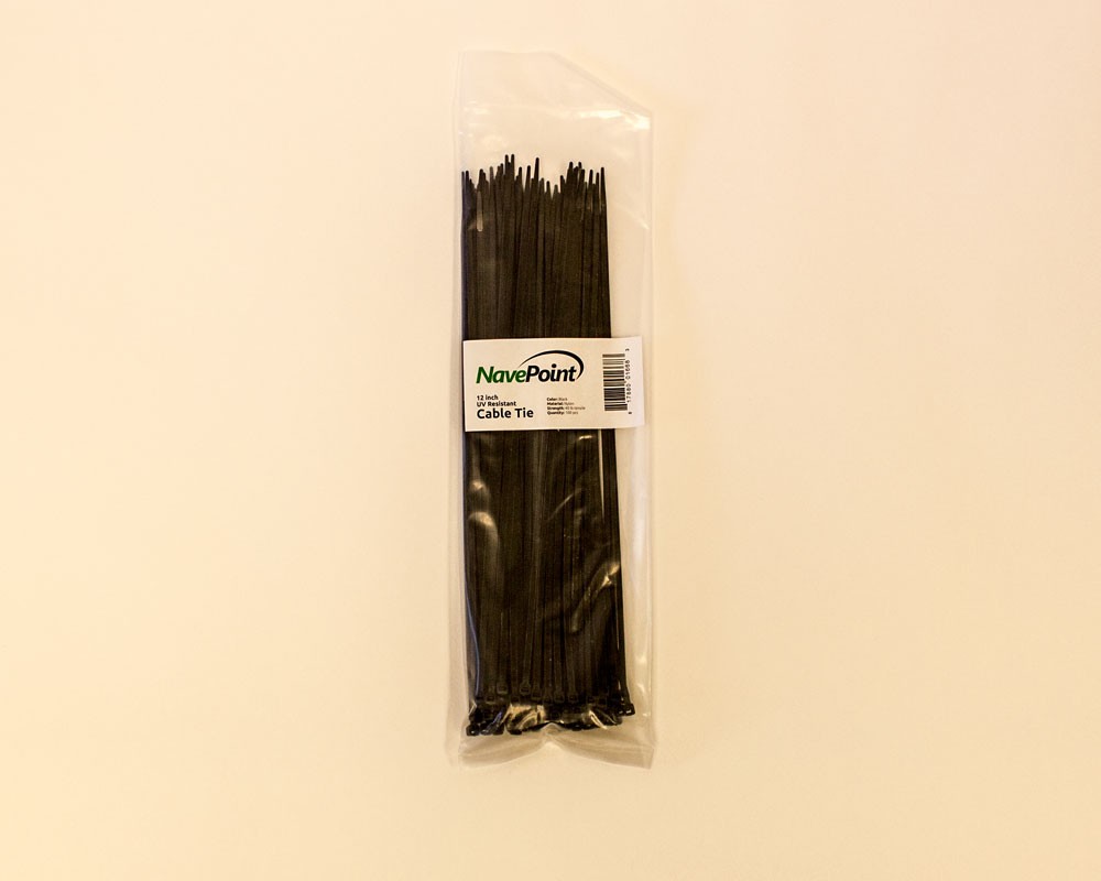 12 Inch Nylon UV Resistant Cable Wire Zip Tie 40 lbs Black 100 Pack Lot Pcs Qty