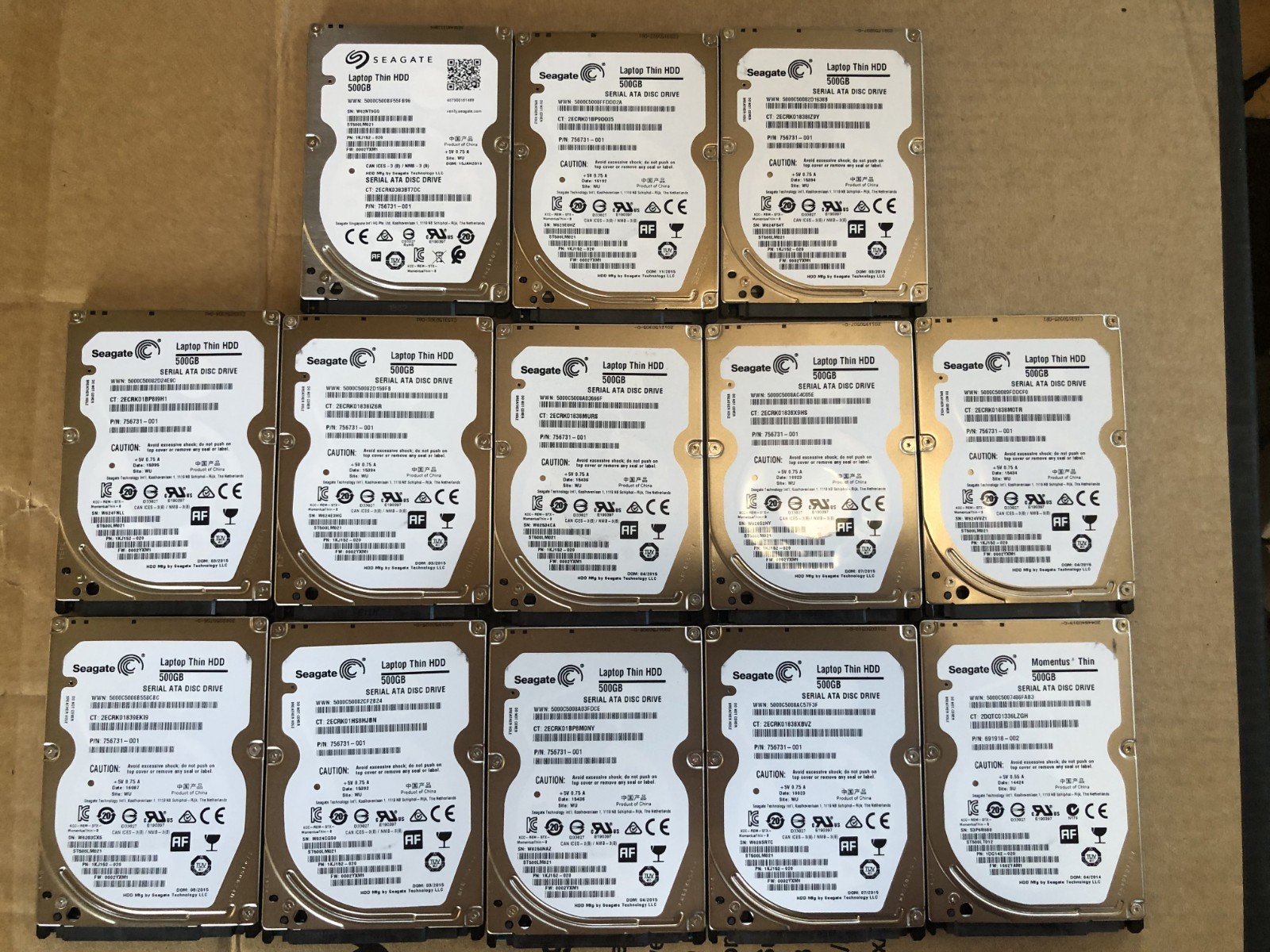 Seagate ST500LM021-1KJ152 500GB SATA 2.5″ Laptop Thin Hard Drive HDD LOT OF 13