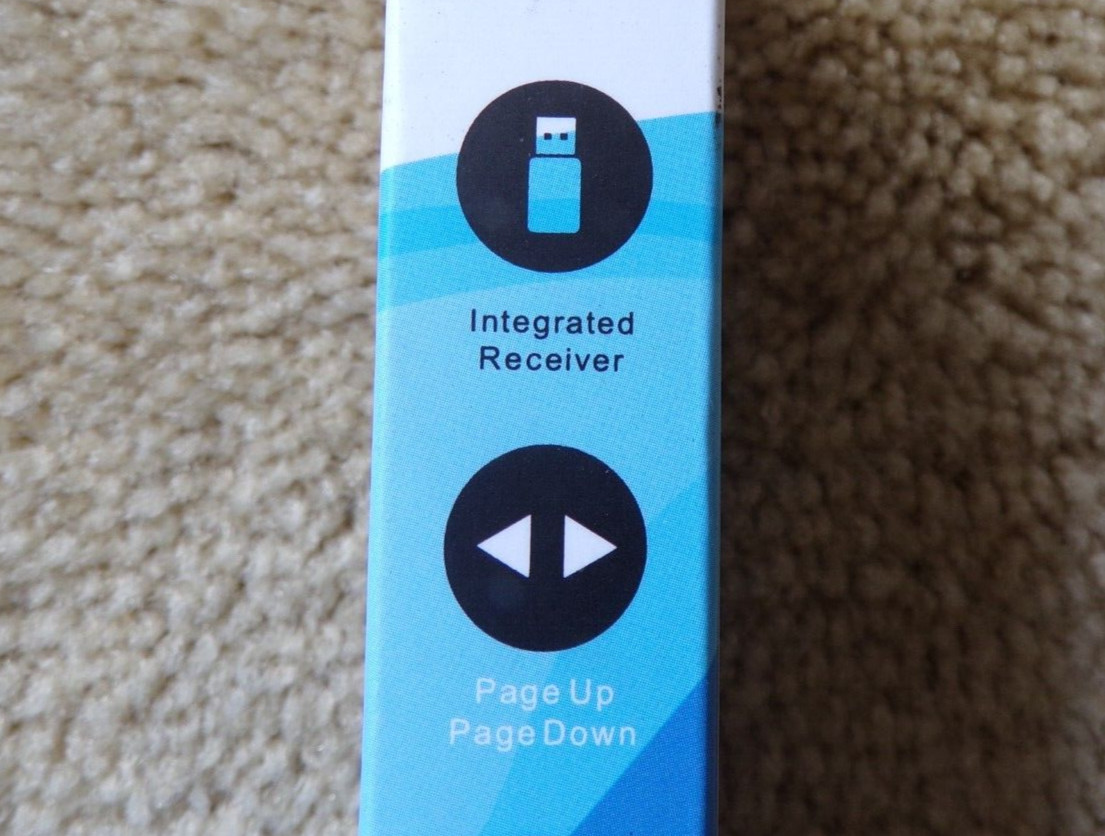 QUI RF 2.4GHz Wireless Presenter Remote Presentation Laser Pointer – Mac PC; t27