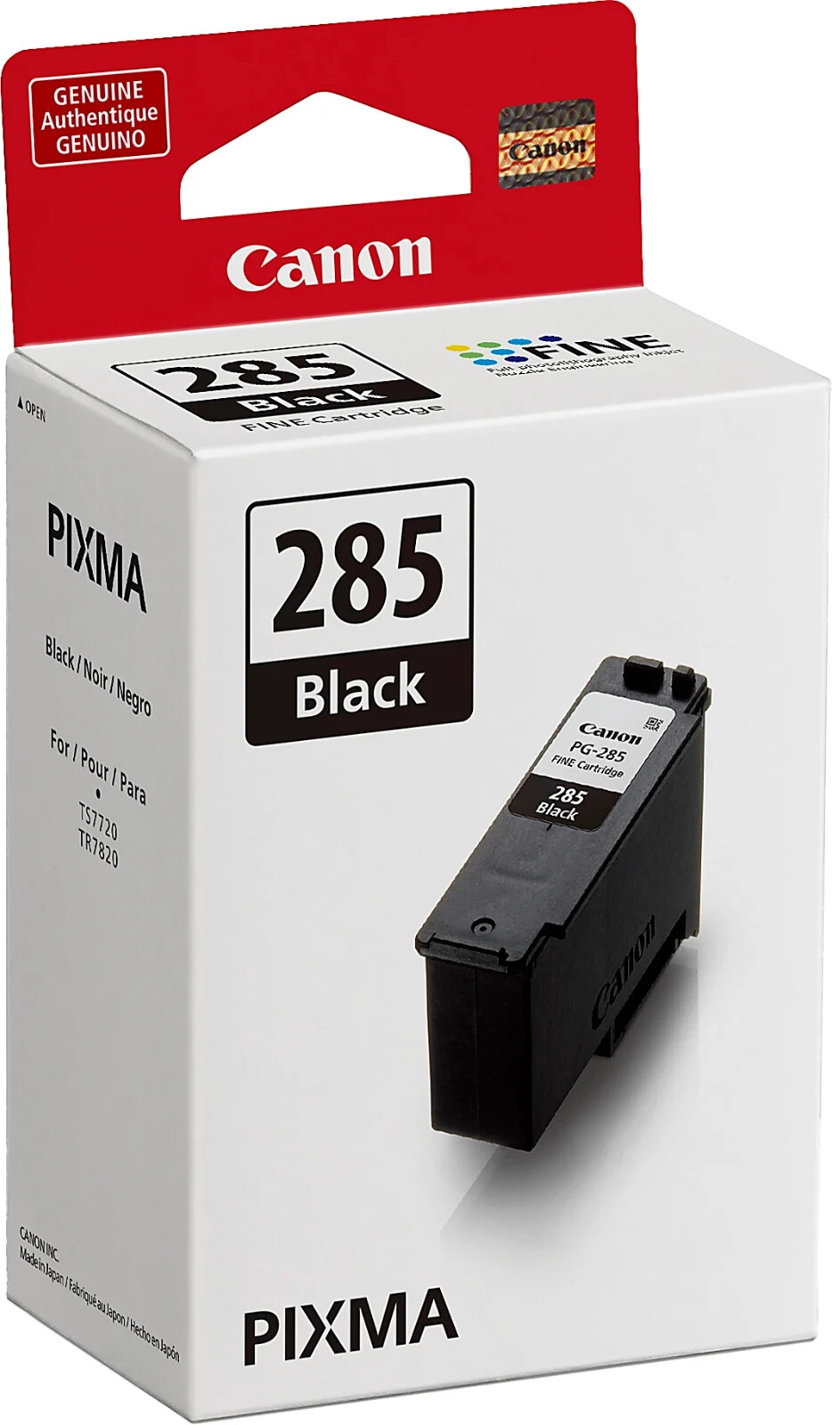 Original Canon PG-285 or CL-286 Black/Tri-Color Ink Cartridges for TR7820 TS7720